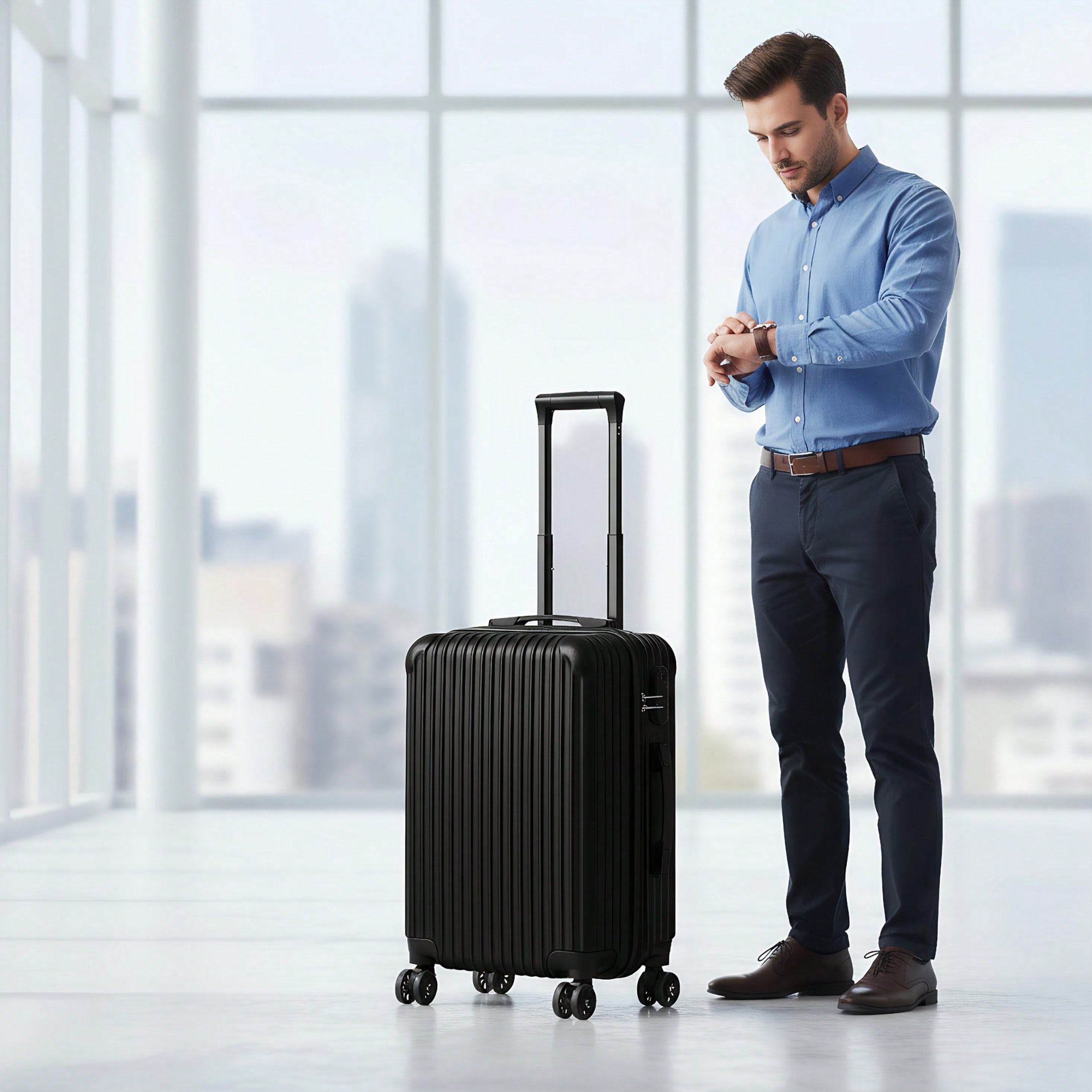 Spinner Wheel Rolling Suitcase 20 Inch - Mala de cabine rígida de 20