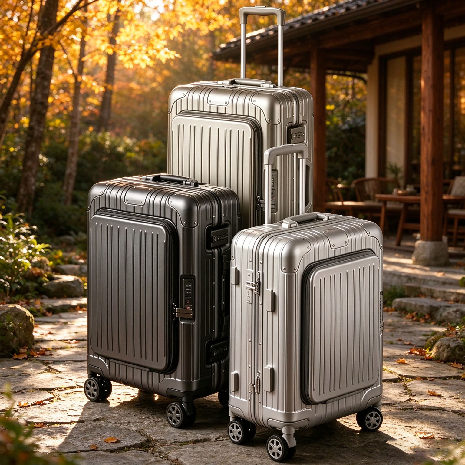 Spinner Wheel Rolling Suitcase 20 Inch - Mala de viagem com abertura frontal,