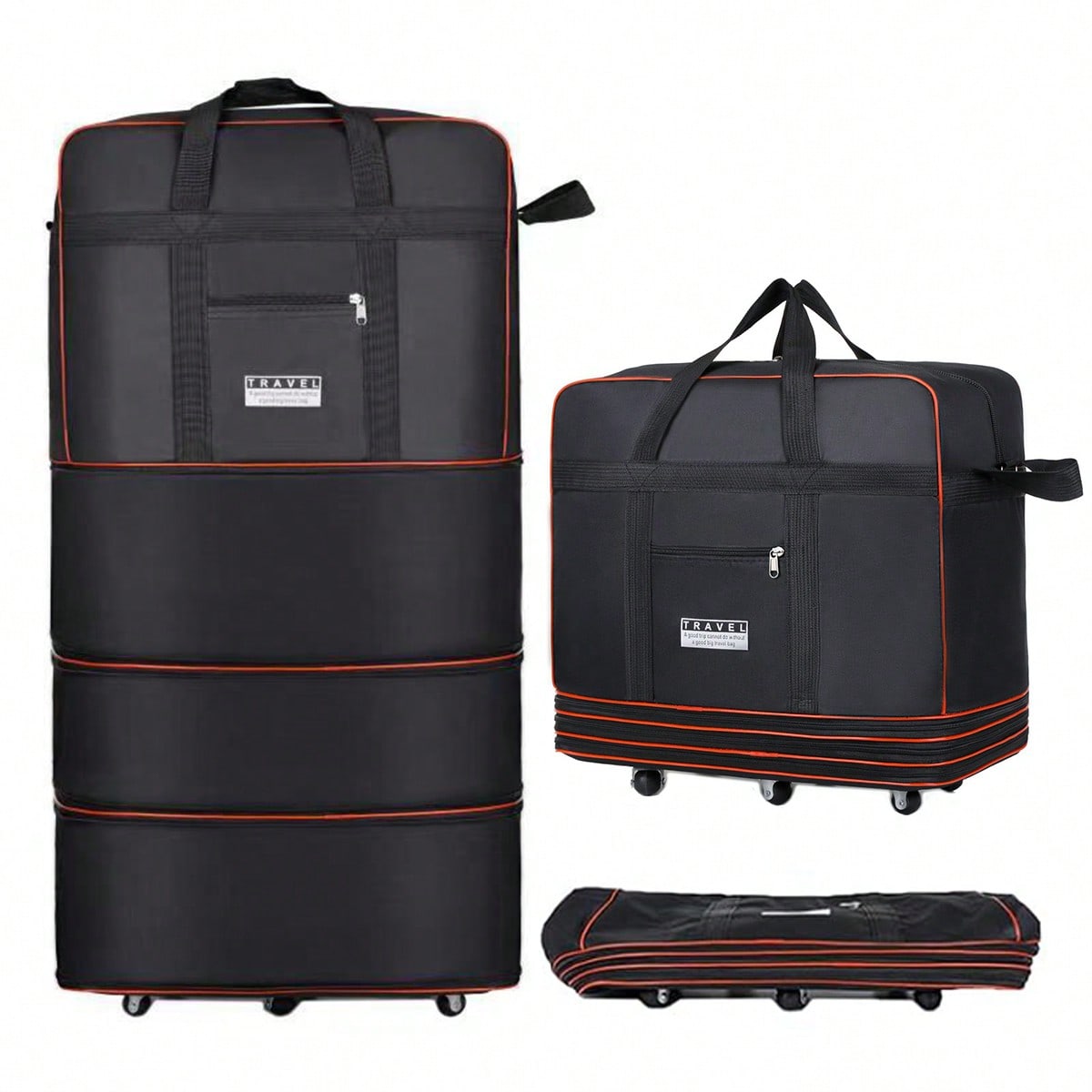 Mala de viagem dobrável e com  - Foldable Rolling Luggage Bag avaliação e preço