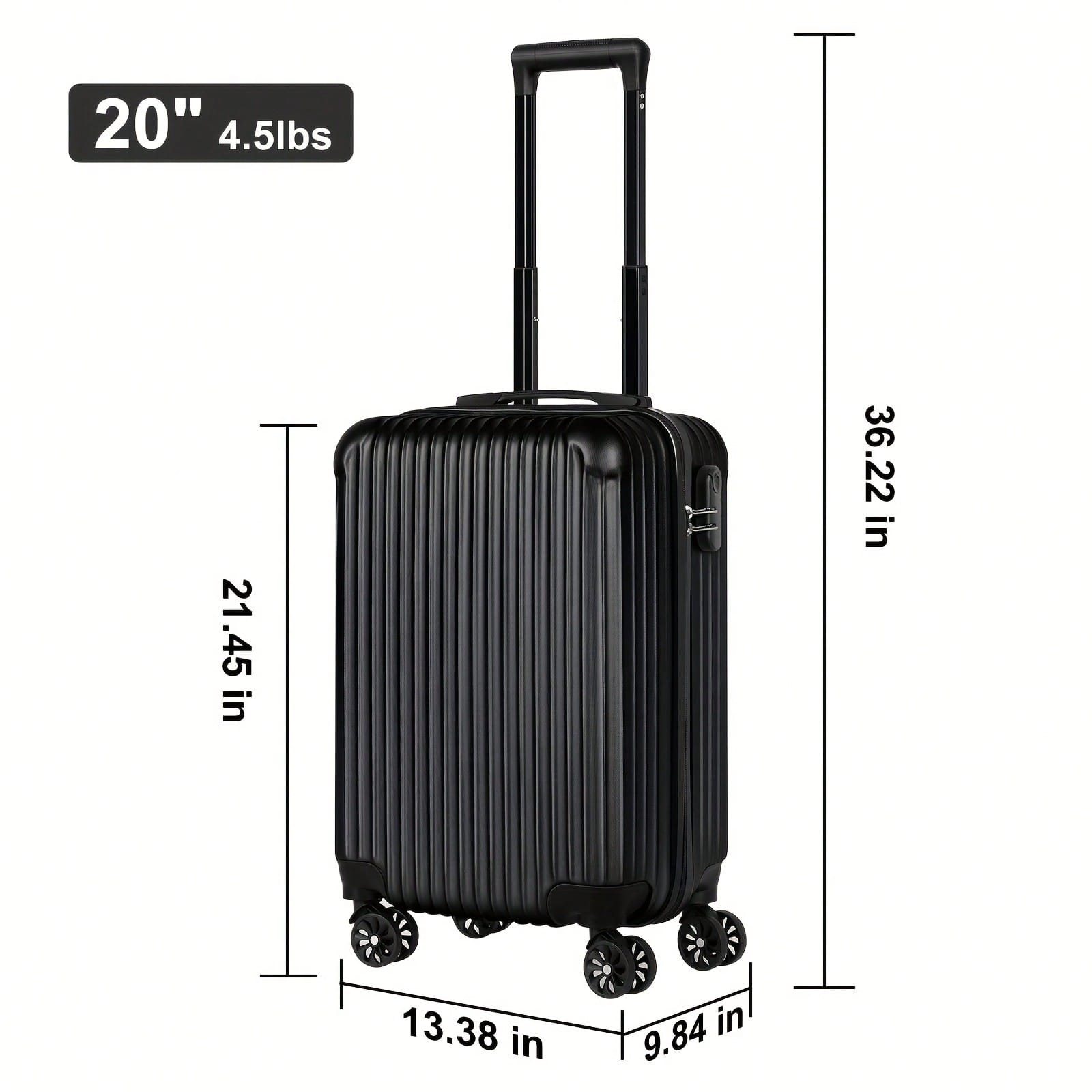 Mala de cabine rígida de 20 po - Spinner Wheel Rolling Suitcase 20 Inch avaliação e preço
