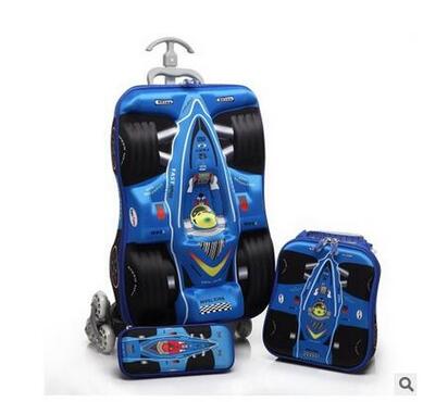Mala de carro 3d para meninos, - Foldable Rolling Luggage Bag avaliação e preço